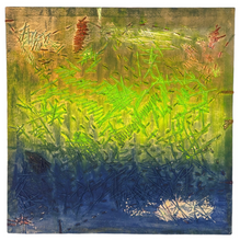 Load image into Gallery viewer, Contemporary art, abstract painting “Blue and green symphony”
