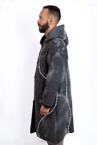 One-of-a-kind unisex grey coat by Bosko