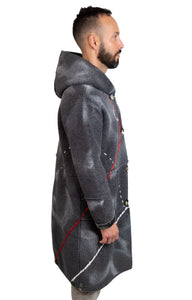 One-of-a-kind unisex grey coat by Bosko