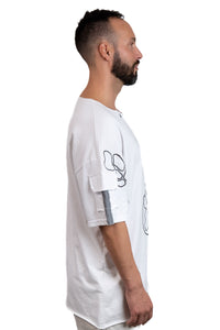 One-of-kind white T-shirt by Bosko