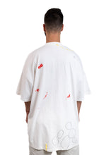 Load image into Gallery viewer, One-of-kind white short sleeve T-shirt by Bosko
