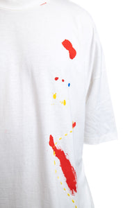 One-of-kind white short sleeve T-shirt by Bosko
