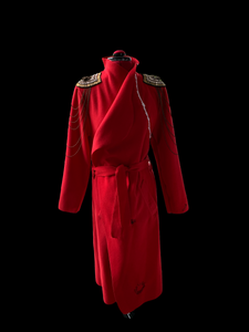 Mod 96: One of a kind long red coat