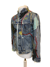 Load image into Gallery viewer, One of a kind jeans jacket MOD 77 by Bosko
