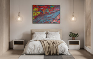 Contemporary abstract painting on canvas
